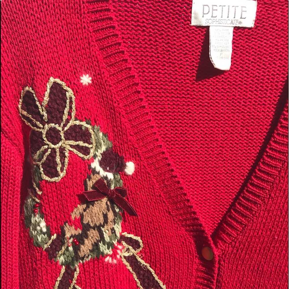 Christmas sweater Size Petite Medium. Beautiful! - Picture 5 of 8